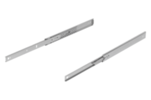 Guide telescopiche in acciaio per il montaggio laterale, estrazione  parziale, capacità di carico fino a 65 kg